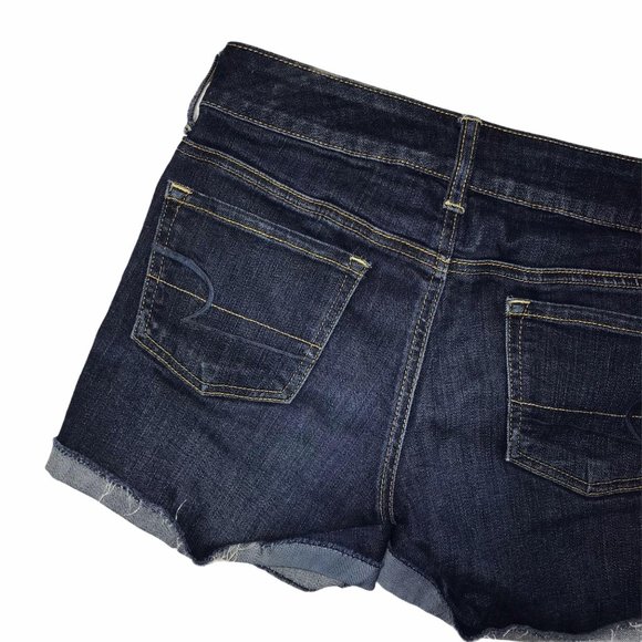 American Eagle Distressed Frayed Stretch Shorts 4 - Picture 7 of 8